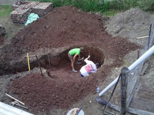 Completing the hole by hand