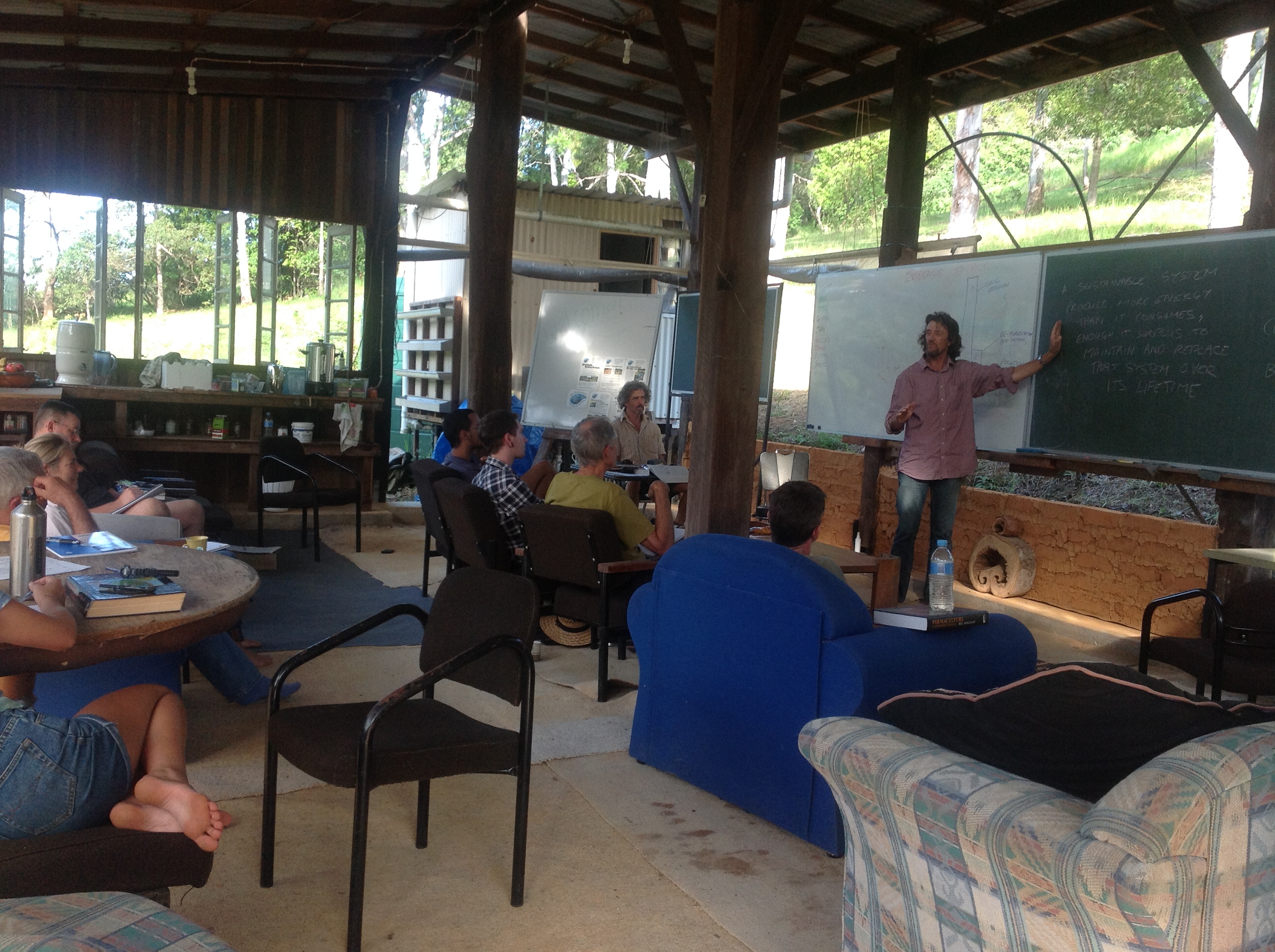 Geoff Lawton teaching at PRI Maungaraeeda, Sunshine Coast