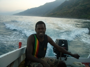 On our permaculture trip we went by small speedboat from Tasmate to Bareo and return