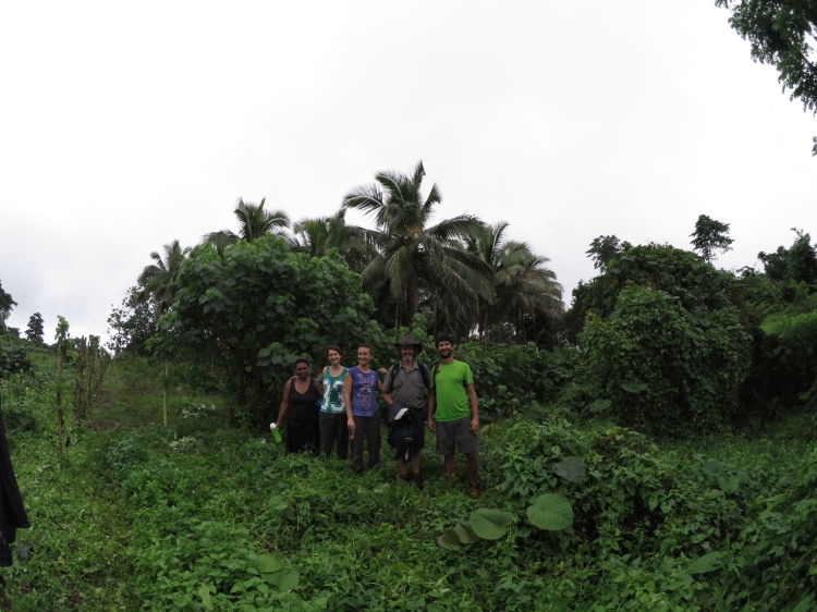 PRI Luganville volunteers and aunty Lyn at the site